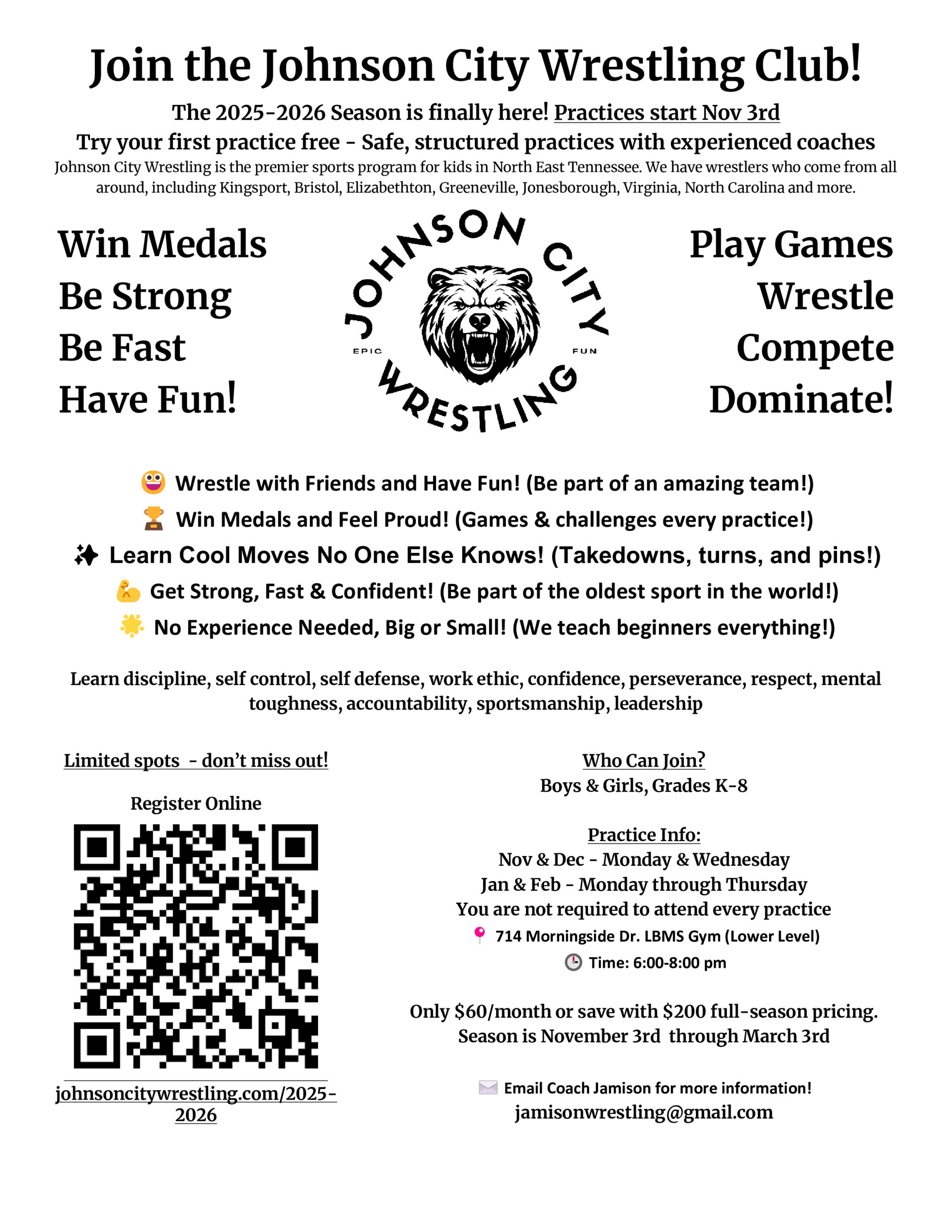Johnson City Wrestling Club 2025-2026